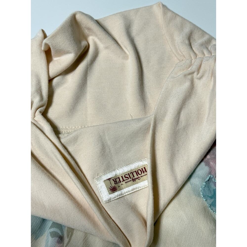 Abercrombie & Fitch A&F Vintage Y2K Fairy Floral 100% SILK Beaded Mini Skirt - Picture 4 of 7